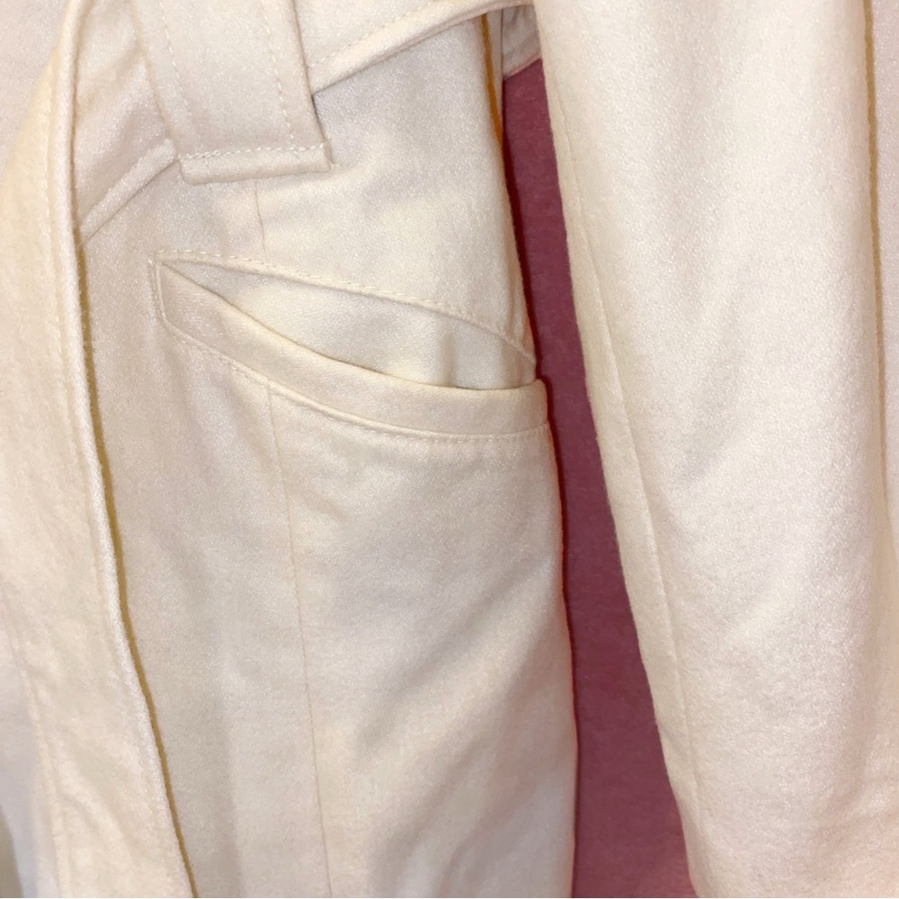 Merona White Coat Cream Purple Polka Dot Jacket Trench XL Extra Large Target - Picture 5 of 14